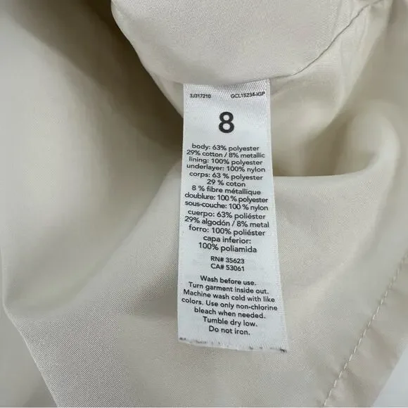 Carter’s girl jacquard woven dress cream metallic gold floral Size 8 - Picture 5 of 11